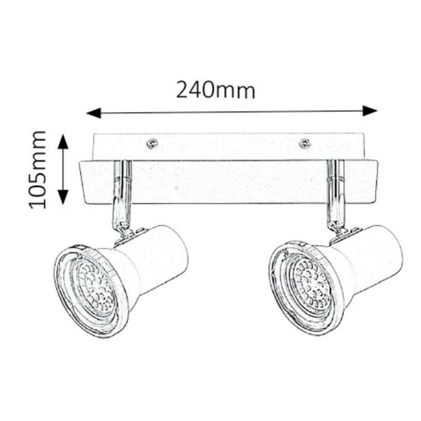 Rabalux - LED Kúpeľňové bodové svietidlo 2xGU10/4,5W/230V