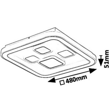 Rabalux 6475 - LED Stmievateľné stropné svietidlo HOLLIS LED/40W/230V + diaľkové ovládanie