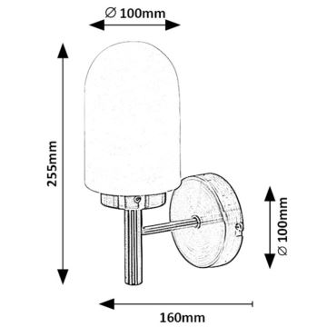 Rabalux - Kúpeľňové nástenné svietidlo 1xE14/10W/230V IP44 bronz