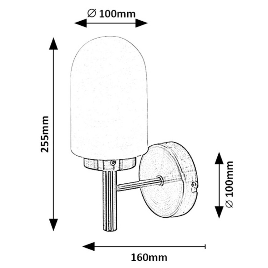 Rabalux - Kúpeľňové nástenné svietidlo 1xE14/10W/230V IP44 bronz