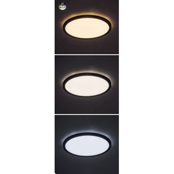 Rabalux - LED Stropné svietidlo LED/36W/230V 3000/4000/6000K pr. 40 cm čierna