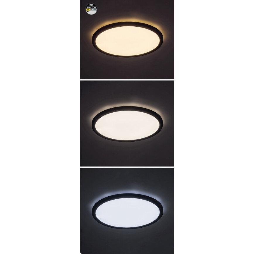 Rabalux - LED Stropné svietidlo LED/36W/230V 3000/4000/6000K pr. 50 cm čierna