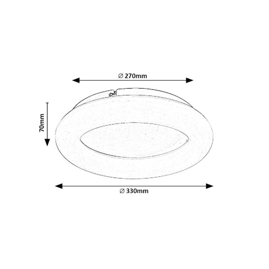 Rabalux - LED Stropné svietidlo LED/24W/230V 4000K pr. 33 cm biela