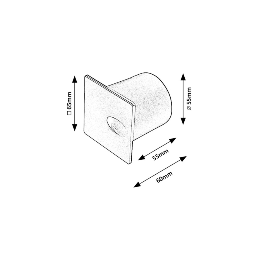 Rabalux - Vonkajšie schodiskové svietidlo LED/3W/230V IP54 3000K čierna