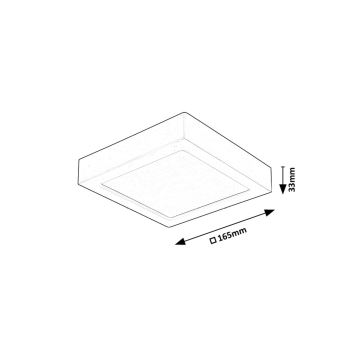 Rabalux - LED Stropné svietidlo LED/15W/230V 4000K 16x16 cm biela