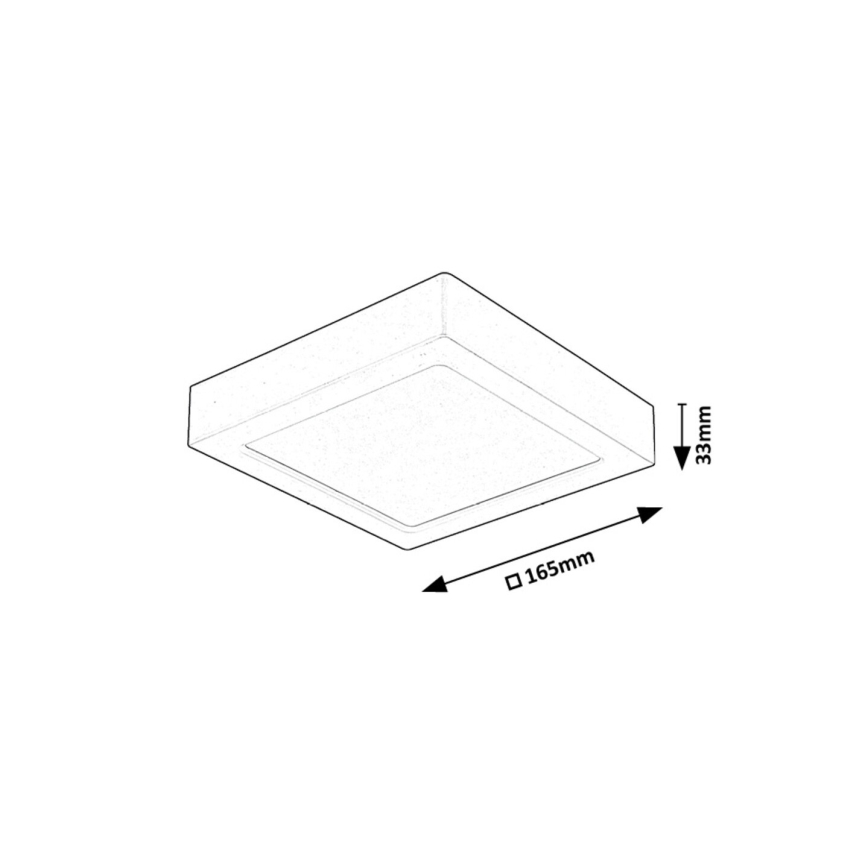 Rabalux - LED Stropné svietidlo LED/15W/230V 4000K 16x16 cm biela