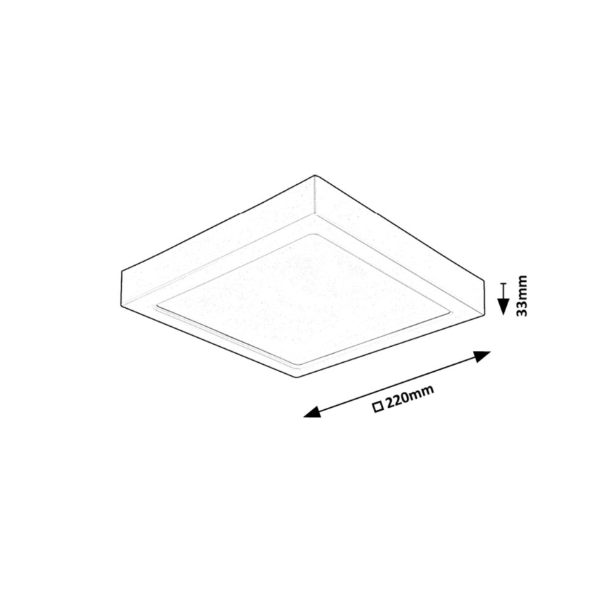 Rabalux - LED Stropné svietidlo LED/24W/230V 4000K 22x22 cm biela