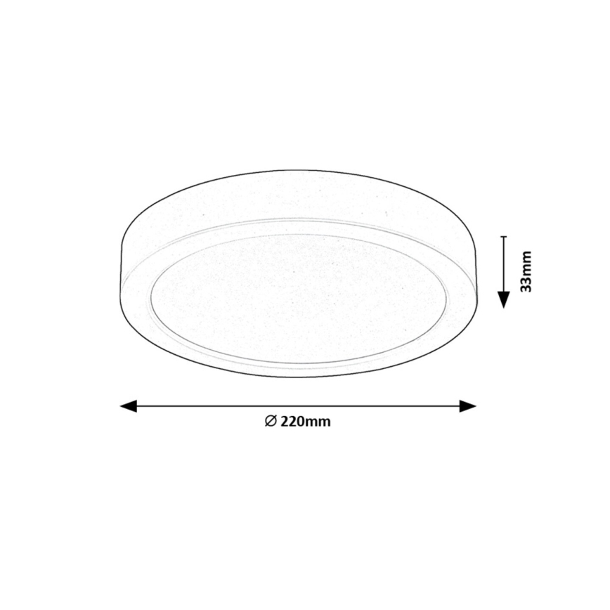 Rabalux - LED Stropné svietidlo LED/24W/230V 3000K pr. 22 cm biela