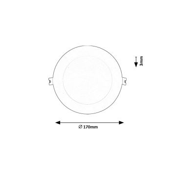 Rabalux - LED Podhľadové svietidlo LED/12W/230V 3000K pr. 17 cm biela