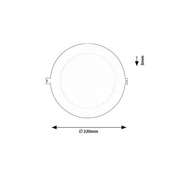 Rabalux - LED Podhľadové svietidlo LED/18W/230V 3000K pr. 22 cm biela