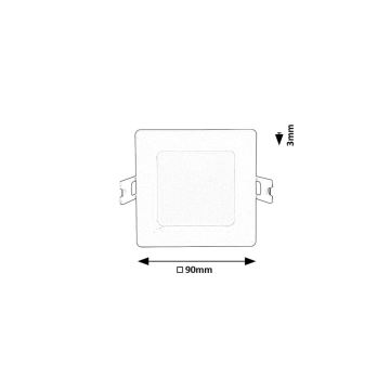 Rabalux - LED Podhľadové svietidlo LED/3W/230V 9x9 cm biela