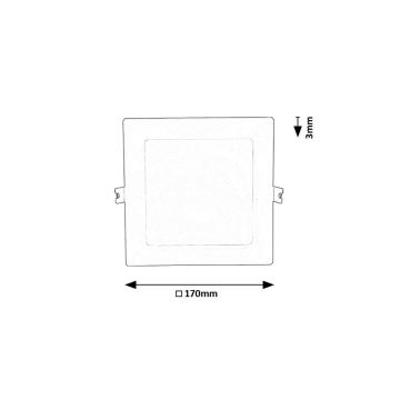 Rabalux - LED Podhľadové svietidlo LED/12W/230V 17x17 cm biela