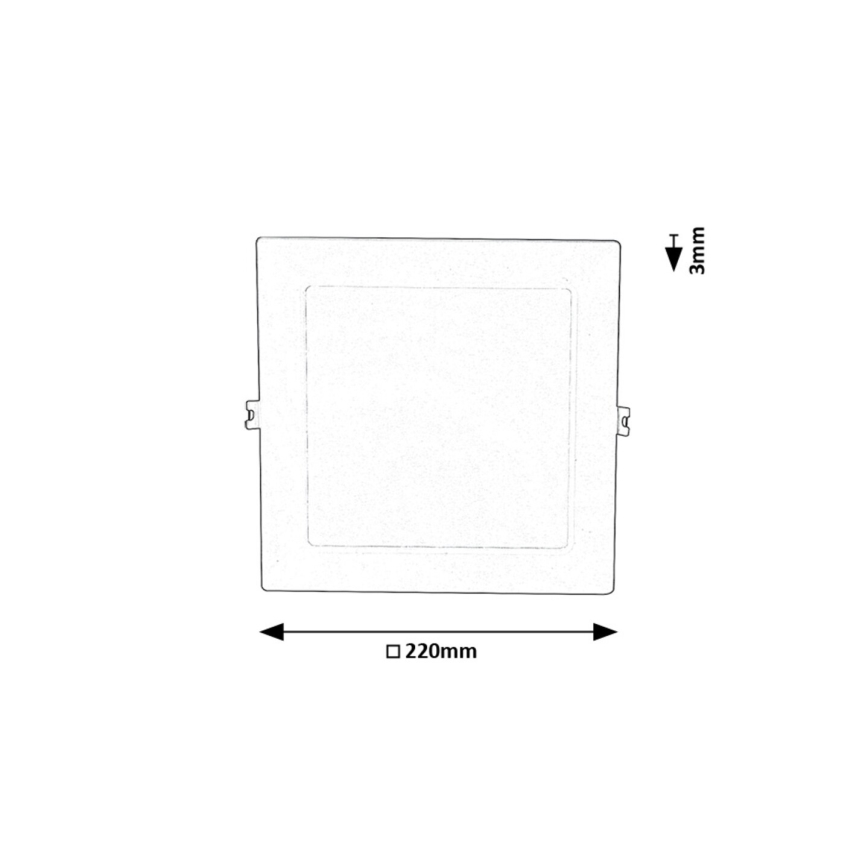 Rabalux - LED Podhľadové svietidlo LED/18W/230V 22x22 cm biela