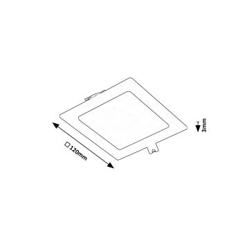 Rabalux - LED Podhľadové svietidlo LED/6W/230V 12x12 cm čierna