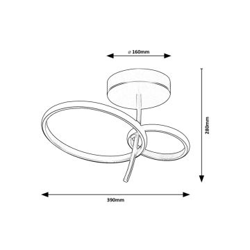 Rabalux - LED Luster na tyči LED/24W/230V