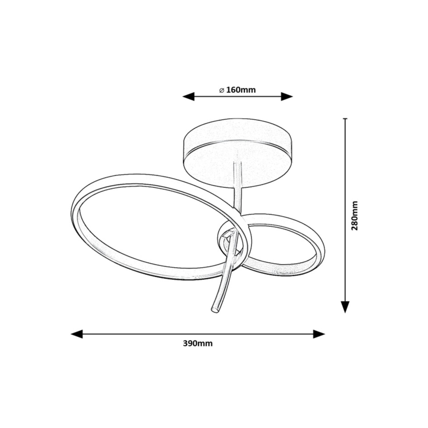 Rabalux - LED Luster na tyči LED/24W/230V