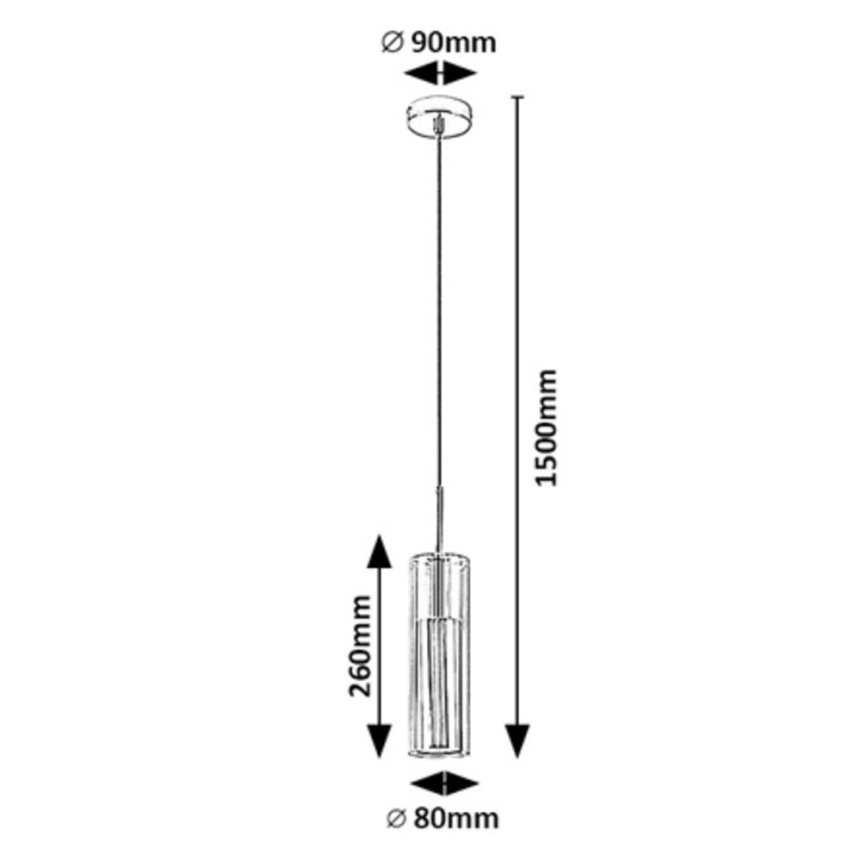 Rabalux - Luster na lanku 1xGU10/50W/230V číra/čierna