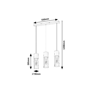 Rabalux - Luster na lanku 3xE27/25W/230V