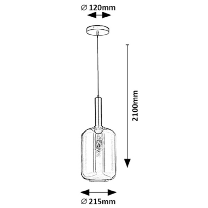 Rabalux - Luster na lanku 1xE27/40W/230V