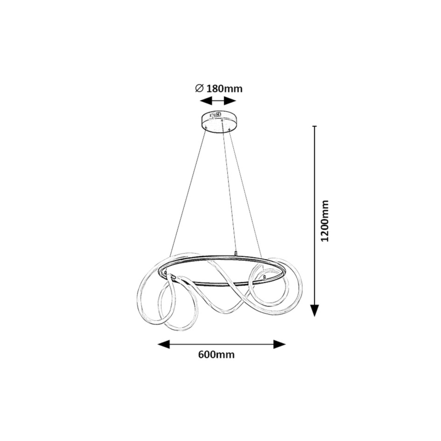 Rabalux - LED Luster na lanku LED/54W/230V