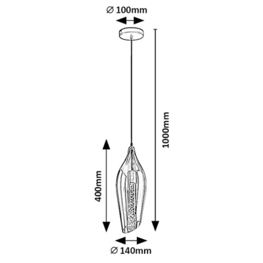 Rabalux - Luster na lanku 1xE27/60W/230V