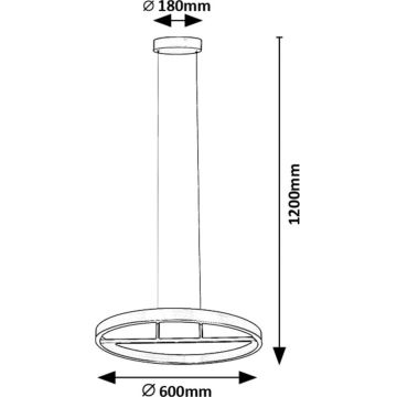 Rabalux - LED Luster na lanku LED/42W/230V zlatá