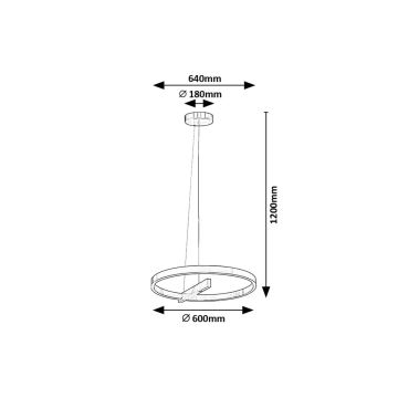 Rabalux - LED Luster na lanku LED/34W/230V matný chróm