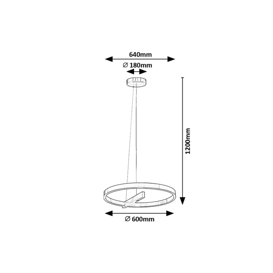 Rabalux - LED Luster na lanku LED/34W/230V matný chróm