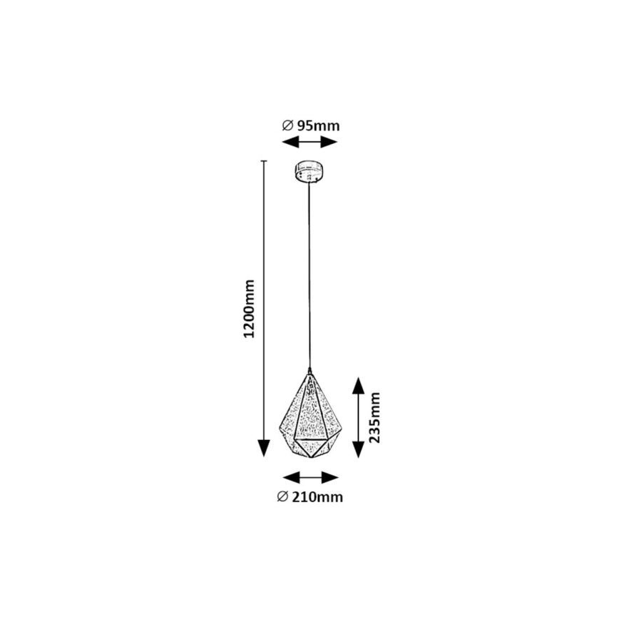 Rabalux - Luster na lanku 1xE14/40W/230V modrá/zlatá