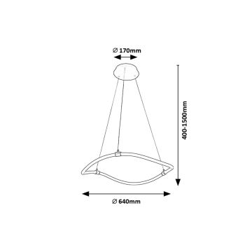 Rabalux - LED Luster na lanku LED/34W/230V 4000K