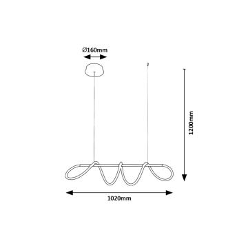 Rabalux - LED Luster na lanku LED/40W/230V 4000K