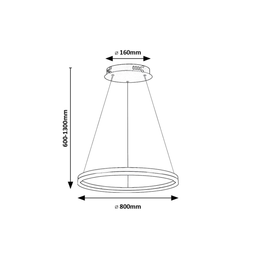 Rabalux - LED Luster na lanku LED/45W/230V 3000K/4000K/6500K