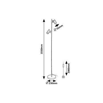 Rabalux - Stojacia lampa 2xGU10/10W/230V