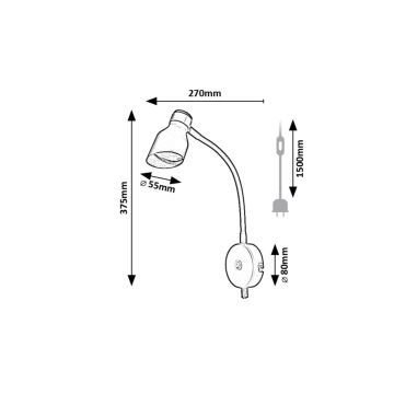 Rabalux - Nástenná lampa 1xGU10/25W/230V