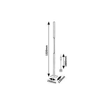 Rabalux - LED Stmievateľná stojacia lampa LED/33W/230V 3000/4000K čierna