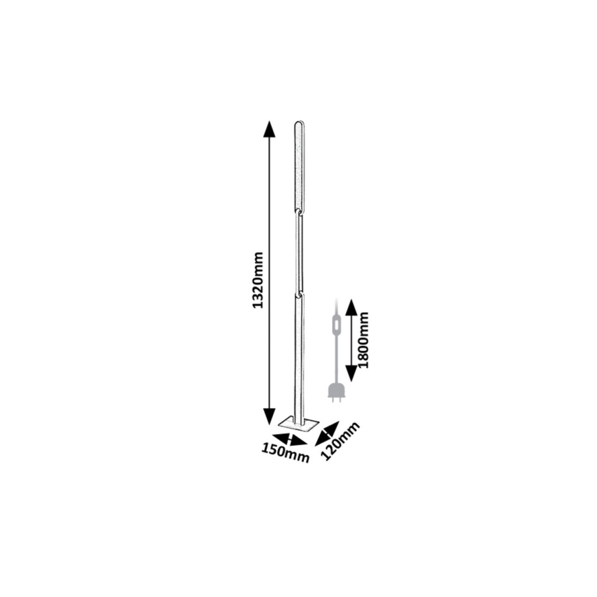 Rabalux - LED Stmievateľná stojacia lampa LED/33W/230V 3000/4000K čierna