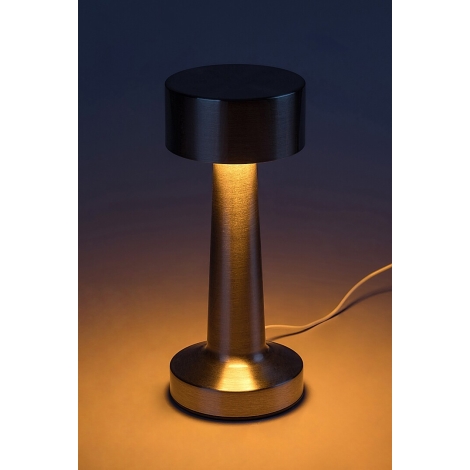 Rabalux - LED Nabíjacia dotyková stolná lampa LED/2,7W/5V 1200mAh 3000/4000/6000K chróm