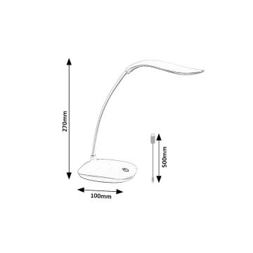 Rabalux - LED Stmievateľná flexibilná stolná lampa LED/2W/5V modrá