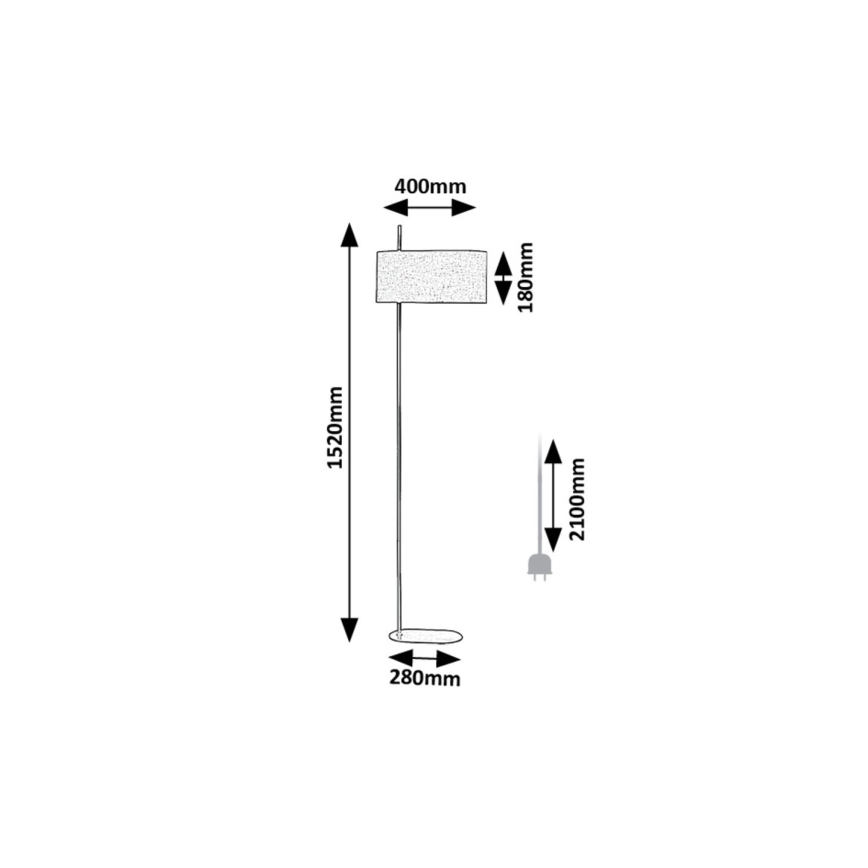 Rabalux - Stojacia lampa 1xE27/40W/230V