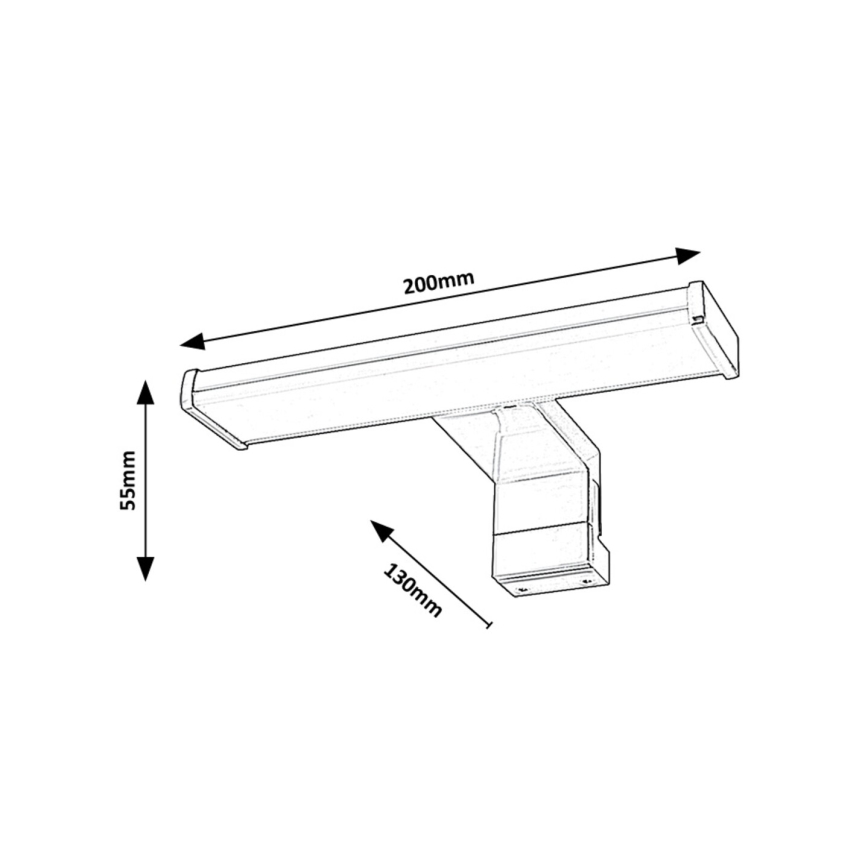 Rabalux - LED Kúpeľňové osvetlenie zrkadla LED/4W/230V IP44