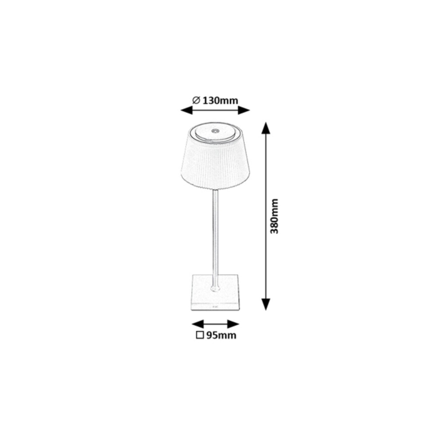 Rabalux - LED Stmievateľná nabíjacia stolná lampa LED/4W/3,7V 1800 mAh 3000-5000K IP44 strieborná