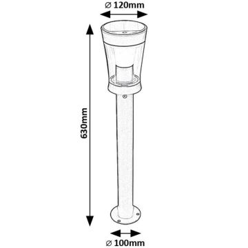 Rabalux - LED Solárna lampa LED/3W/3,7V IP65 antracit