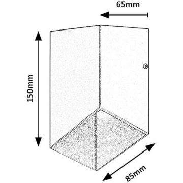 Rabalux - LED Vonkajšie nástenné svietidlo LED/5W/230V IP54 čierna