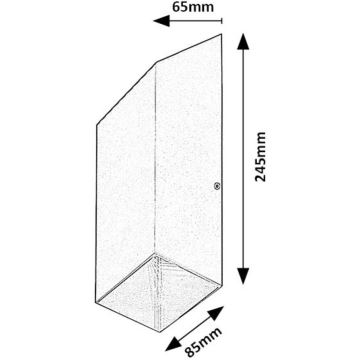 Rabalux - LED Vonkajšie nástenné svietidlo LED/10W/230V IP54 antracit