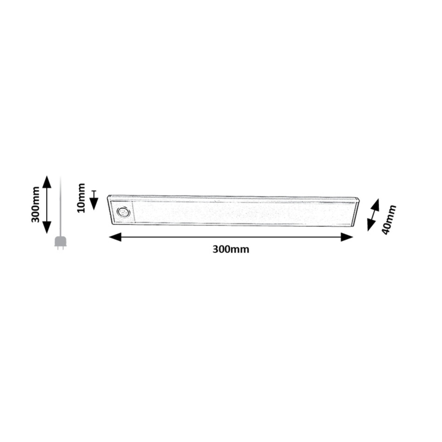 Rabalux - LED Podlinkové nabíjacie svietidlo so senzorom LED/2W/3,7V 4000K