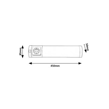 Rabalux - LED Podlinkové svietidlo so zásuvkou LED/5W/230V 4000K matný chróm