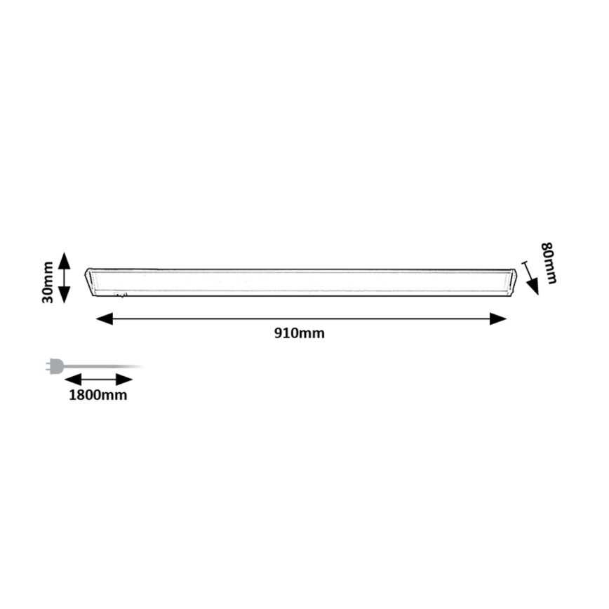 Rabalux - LED Podlinkové svietidlo LED/15W/230V 4000K 91 cm matný chróm