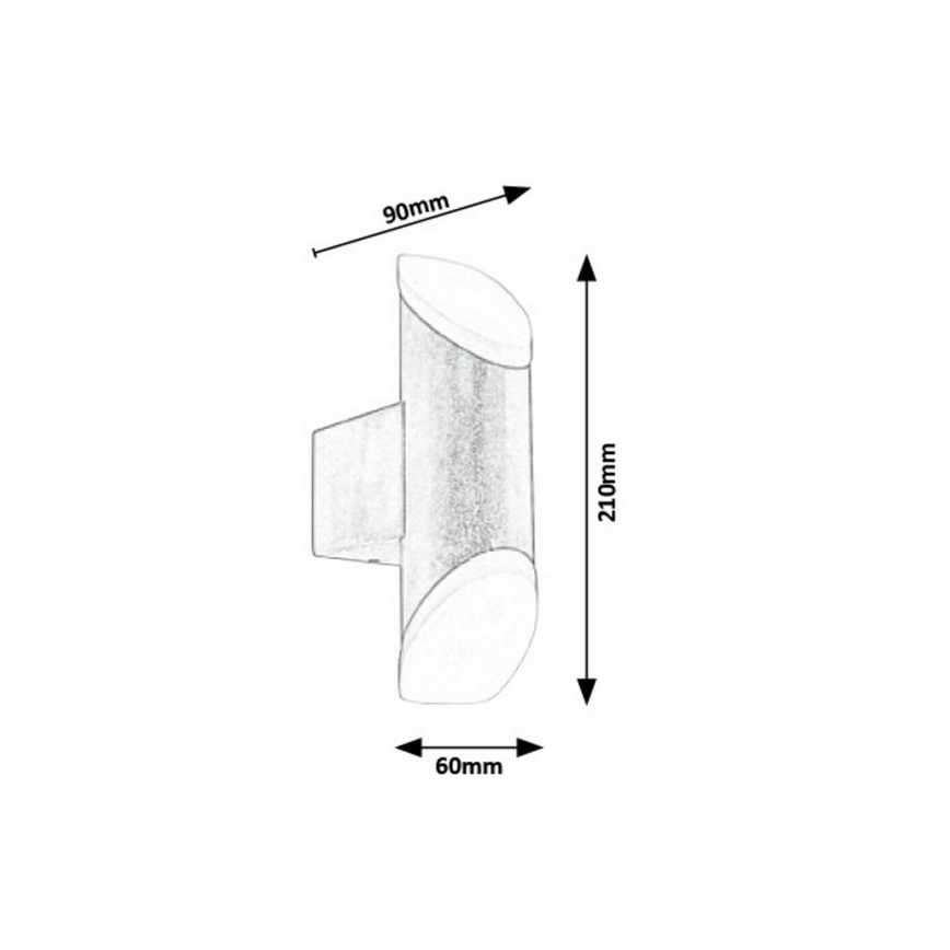 Rabalux - LED Vonkajšie nástenné svietidlo LED/6W/230V IP44 270lm 3000K