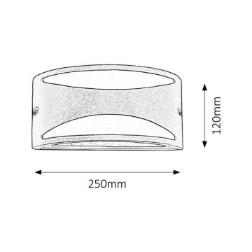 Rabalux - Vonkajšie nástenné svietidlo 1xE27/60W/230V IP54