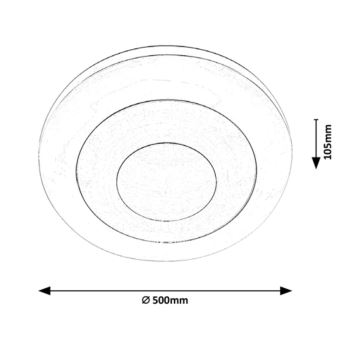 Rabalux - LED RGB Stmievateľné stropné svietidlo LED/40W/230V + DO 3000-6000K